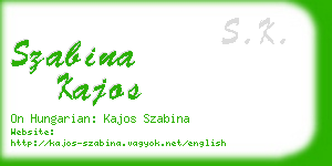 szabina kajos business card